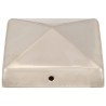 Bouchons de poteau de clôture pyramidaux 6 pcs Inox 81x81 mm 