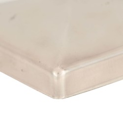 Bouchons de poteau de clôture pyramidaux 6 pcs Inox 81x81 mm 