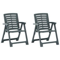 Chaises de jardin lot de 2 Plastique Vert 