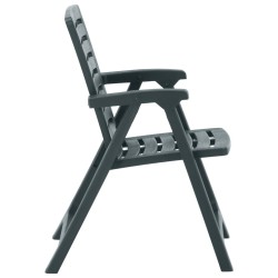 Chaises de jardin lot de 2 Plastique Vert 
