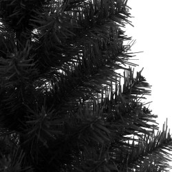 Sapin de Noël artificiel avec support noir 150 cm PVC 