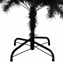 Sapin de Noël artificiel avec support noir 150 cm PVC 