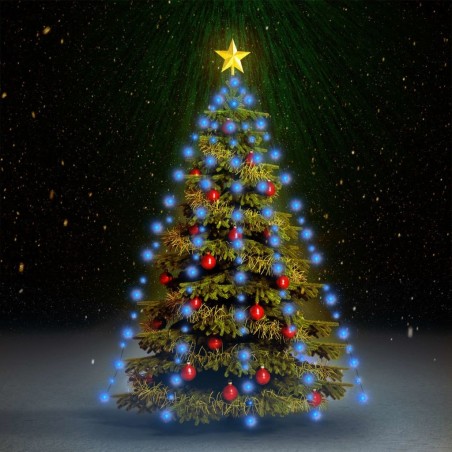 Guirlande lumineuse d'arbre de Noël 210 LED Bleu 210 cm 