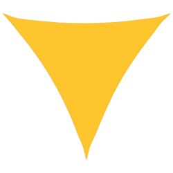 Voile d'ombrage 160 g/m² triangulaire jaune 4,5x4,5x4,5 m PEHD 