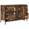 Meuble sous-vasque avec tiroirs chêne fumé 90x34,5x60 cm 