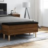 Banc de rangement chêne marron 102x42x46 cm bois d'ingénierie 