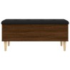 Banc de rangement chêne marron 102x42x46 cm bois d'ingénierie 