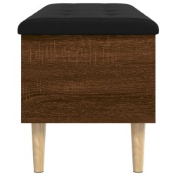 Banc de rangement chêne marron 102x42x46 cm bois d'ingénierie 