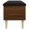 Banc de rangement chêne marron 102x42x46 cm bois d'ingénierie 