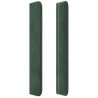 Tête de lit avec oreilles Vert foncé 103x16x118/128 cm Velours 