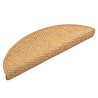 Tapis d'escalier autocollants aspect sisal 15 pcs 56x17x3 cm 