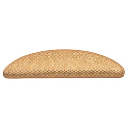 Tapis d'escalier autocollants aspect sisal 15 pcs 56x17x3 cm 