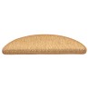 Tapis d'escalier autocollants aspect sisal 15 pcs 56x17x3 cm 
