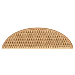 Tapis d'escalier autocollants aspect sisal 15 pcs 56x17x3 cm 