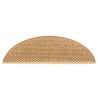 Tapis d'escalier autocollants aspect sisal 15 pcs 56x17x3 cm 