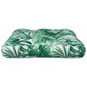 Coussin de palette motif de feuilles 60x61,5x10 cm tissu 