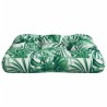Coussin de palette motif de feuilles 60x61,5x10 cm tissu 