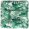 Coussin de palette motif de feuilles 60x61,5x10 cm tissu 