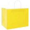 Sacs en papier 50 pcs avec poignées jaune 32x22x24 cm 