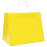 Sacs en papier 50 pcs avec poignées jaune 32x22x24 cm 