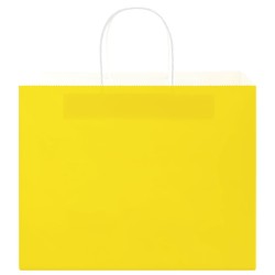 Sacs en papier 50 pcs avec poignées jaune 32x22x24 cm 