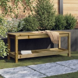 Banc de jardin 108x35x45 cm bois de pin imprégné 
