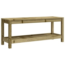 Banc de jardin 108x35x45 cm bois de pin imprégné 