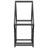 Portant de bois chauffage noir 60x25x60 cm 