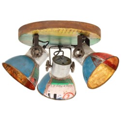 Plafonnier industriel 25 W Multicolore 42x25 cm E27 