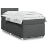 Sommier à lattes de lit avec matelas Gris foncé 80x200 cm Tissu 