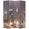 Cloison de séparation pliable 160x170 cm New York la nuit 