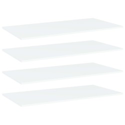 Panneaux de bibliothèque 4 pcs blanc bois d’ingénierie 