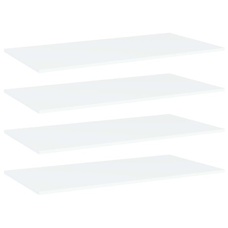 Panneaux de bibliothèque 4 pcs blanc bois d’ingénierie 