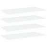 Panneaux de bibliothèque 4 pcs blanc bois d’ingénierie 