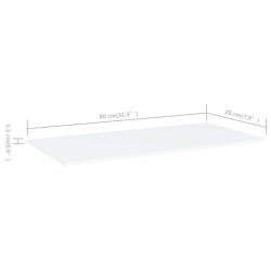 Panneaux de bibliothèque 4 pcs blanc bois d’ingénierie 