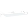 Panneaux de bibliothèque 4 pcs blanc bois d’ingénierie 