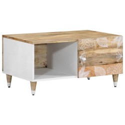 Table basse 80x50x40 cm bois de manguier massif 
