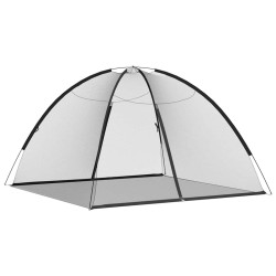 Moustiquaire mongole avec portes 220 maille noir 200x200x135 cm 
