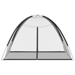 Moustiquaire mongole avec portes 220 maille noir 200x200x135 cm 