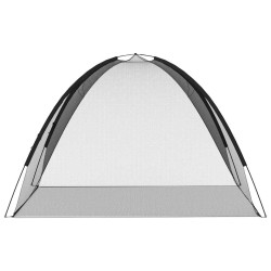 Moustiquaire mongole avec portes 220 maille noir 200x200x135 cm 