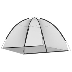 Moustiquaire mongole avec portes 220 maille noir 200x200x135 cm 