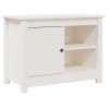 Meuble TV Blanc 70x36,5x52 cm Bois de pin massif 