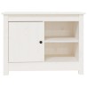 Meuble TV Blanc 70x36,5x52 cm Bois de pin massif 