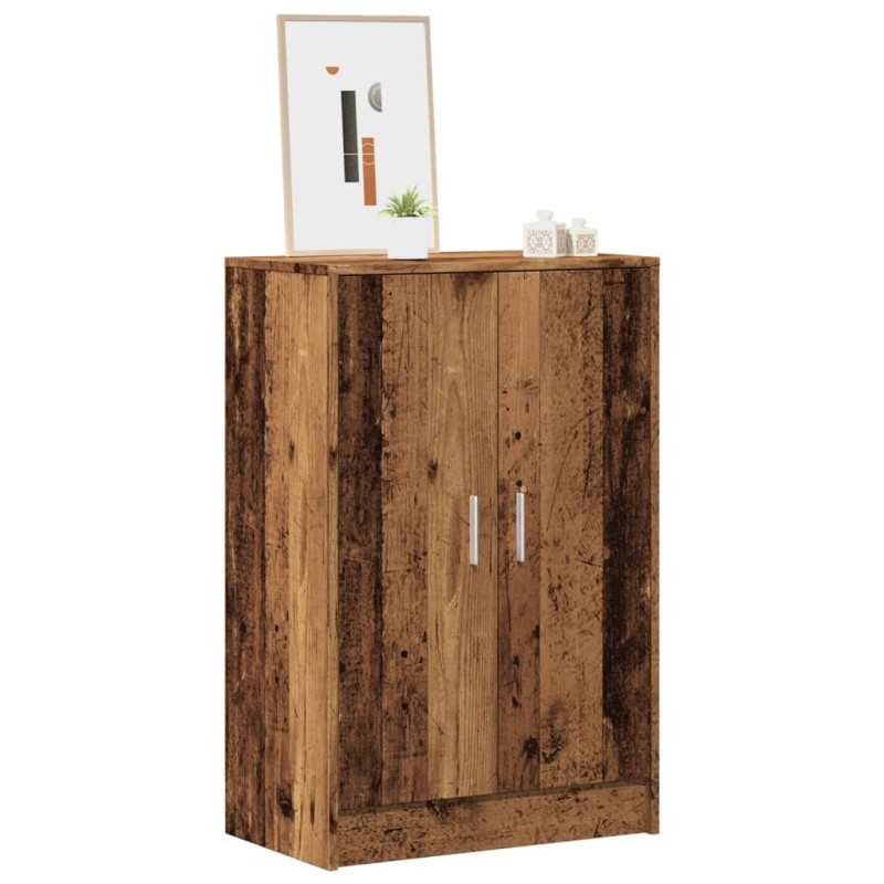 Armoire à chaussures vieux bois 60x35x92 cm bois d'ingénierie Armoire à chaussures vieux bois 60x35x92 cm bois d'ingénierie