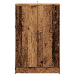 Armoire à chaussures vieux bois 60x35x92 cm bois d'ingénierie 
