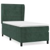 Sommier à lattes de lit avec matelas Vert foncé 90x190 cm 