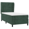 Sommier à lattes de lit avec matelas Vert foncé 90x190 cm 