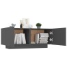 Table de chevet Gris 100x35x40 cm Bois d'ingénierie 