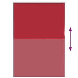 Store enrouleur occultant rouge largeur du tissu 105,7 cm 