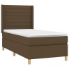 Sommier à lattes de lit avec matelas Marron foncé 90x200 cm 